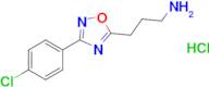 3-(3-(4-chlorophenyl)-1,2,4-oxadiazol-5-yl)propan-1-amine hydrochloride