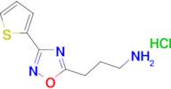 3-(3-(thiophen-2-yl)-1,2,4-oxadiazol-5-yl)propan-1-amine hydrochloride