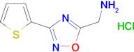 (3-(thiophen-2-yl)-1,2,4-oxadiazol-5-yl)methanamine hydrochloride