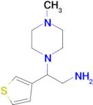 [2-(4-methylpiperazin-1-yl)-2-(3-thienyl)ethyl]amine