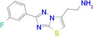 2-(2-(3-fluorophenyl)thiazolo[3,2-b][1,2,4]triazol-6-yl)ethan-1-amine