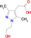 [1-(2-hydroxyethyl)-3,5-dimethyl-1H-pyrazol-4-yl]acetic acid