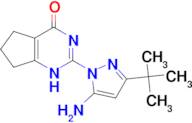 2-(5-amino-3-tert-butyl-1H-pyrazol-1-yl)-3,5,6,7-tetrahydro-4H-cyclopenta[d]pyrimidin-4-one
