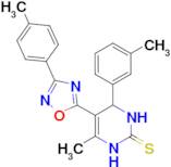 6-methyl-4-(m-tolyl)-5-(3-(p-tolyl)-1,2,4-oxadiazol-5-yl)-3,4-dihydropyrimidine-2(1H)-thione