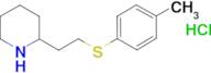 2-{2-[(4-methylphenyl)sulfanyl]ethyl}piperidine hydrochloride