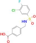 4-(((3-chloro-4-fluorophenyl)sulfonamido)methyl)benzoic acid