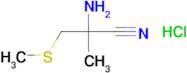 2-amino-2-methyl-3-(methylthio)propanenitrile hydrochloride