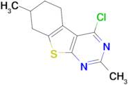 4-chloro-2,7-dimethyl-5,6,7,8-tetrahydrobenzo[4,5]thieno[2,3-d]pyrimidine
