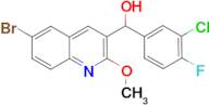 (6-bromo-2-methoxyquinolin-3-yl)(3-chloro-4-fluorophenyl)methanol