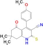 2-mercapto-4-(4-methoxyphenyl)-7,7-dimethyl-5-oxo-5,6,7,8-tetrahydroquinoline-3-carbonitrile