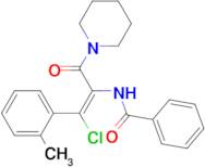 (Z)-N-(1-Chloro-3-oxo-3-(piperidin-1-yl)-1-(o-tolyl)prop-1-en-2-yl)benzamide