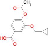 4-Acetoxy-3-(cyclopropylmethoxy)benzoic acid