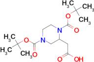 2-(1,4-BIS(TERT-BUTOXYCARBONYL)PIPERAZIN-2-YL)ACETIC ACID