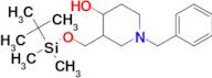 1-BENZYL-3-((TERT-BUTYLDIMETHYLSILYLOXY)METHYL)PIPERIDIN-4-OL