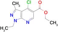 ETHYL 4-CHLORO-1-ETHYL-3-METHYL-1H-PYRAZOLO[3,4-B]PYRIDINE-5-CARBOXYLATE