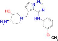 (3R,4R)-4-AMINO-1-[[4-[(3-METHOXYPHENYL)AMINO]PYRROLO[2,1-F][1,2,4]TRIAZIN-5-YL]METHYL]PIPERIDIN...