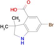 6-BROMO-3,3-DIMETHYL-2,3-DIHYDRO-1H-INDOLE-4-CARBOXYLIC ACID