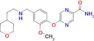 2-PYRAZINECARBOXAMIDE, 5-[2-METHOXY-4-[[[2-(TETRAHYDRO-2H-PYRAN-4-YL)ETHYL]AMINO]METHYL]PHENOXY]-