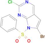 6-BROMO-2-CHLORO-7-(PHENYLSULFONYL)-7H-PYRROLO[2,3-D]PYRIMIDINE