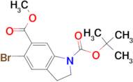 1-TERT-BUTYL 6-METHYL 5-BROMOINDOLINE-1,6-DICARBOXYLATE