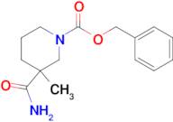 BENZYL 3-CARBAMOYL-3-METHYLPIPERIDINE-1-CARBOXYLATE