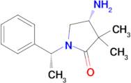 (4R)-4-AMINO-3,3-DIMETHYL-1-[(1R)-1-PHENYLETHYL]PYRROLIDIN-2-ONE