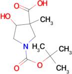 1-(TERT-BUTOXYCARBONYL)-4-HYDROXY-3-METHYLPYRROLIDINE-3-CARBOXYLIC ACID