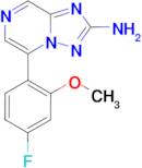 5-(4-FLUORO-2-METHOXYPHENYL)-[1,2,4]TRIAZOLO[1,5-A]PYRAZIN-2-AMINE