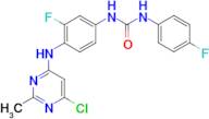 1-(4-((6-CHLORO-2-METHYLPYRIMIDIN-4-YL)AMINO)-3-FLUOROPHENYL)-3-(4-FLUOROPHENYL)UREA