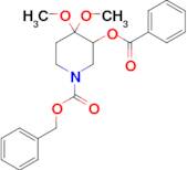 BENZYL 3-(BENZOYLOXY)-4,4-DIMETHOXYPIPERIDINE-1-CARBOXYLATE