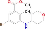 METHYL 5-BROMO-2-METHYL-3-((TETRAHYDRO-2H-PYRAN-4-YL)AMINO)BENZOATE