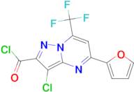 3-chloro-5-(2-furyl)-7-(trifluoromethyl)pyrazolo[1,5-a]pyrimidine-2-carbonyl chloride