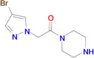 1-[(4-bromo-1H-pyrazol-1-yl)acetyl]piperazine