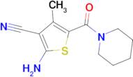 2-amino-4-methyl-5-(piperidin-1-ylcarbonyl)thiophene-3-carbonitrile