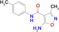 5-amino-3-methyl-{N}-(4-methylphenyl)isoxazole-4-carboxamide