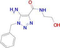 5-amino-1-benzyl-{N}-(2-hydroxyethyl)-1{H}-1,2,3-triazole-4-carboxamide