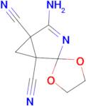 4-aminospiro[3-azabicyclo[3.1.0]hex-3-ene-2,2'-[1,3]dioxolane]-1,5-dicarbonitrile