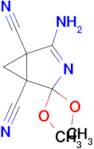 2-amino-4,4-dimethoxy-3-azabicyclo[3.1.0]hex-2-ene-1,5-dicarbonitrile
