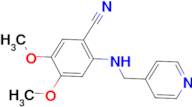 4,5-dimethoxy-2-[(pyridin-4-ylmethyl)amino]benzonitrile