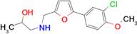 1-({[5-(3-chloro-4-methoxyphenyl)-2-furyl]methyl}amino)propan-2-ol