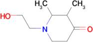 1-(2-hydroxyethyl)-2,3-dimethylpiperidin-4-one