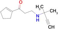 1-cyclopent-1-en-1-yl-3-[(1,1-dimethylprop-2-yn-1-yl)amino]propan-1-one