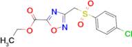 ethyl 3-{[(4-chlorophenyl)sulfonyl]methyl}-1,2,4-oxadiazole-5-carboxylate