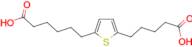 6-[5-(4-carboxybutyl)-2-thienyl]hexanoic acid