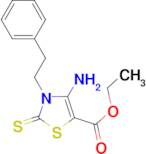 ethyl 4-amino-3-(2-phenylethyl)-2-thioxo-2,3-dihydro-1,3-thiazole-5-carboxylate