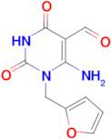 6-Amino-1-(furan-2-ylmethyl)-2,4-dioxo-1,2,3,4-tetrahydropyrimidine-5-carboxaldehyde