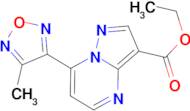 Ethyl 7-(4-methyl-1,2,5-oxadiazol-3-yl)pyrazolo[1,5-a]pyrimidine-3-carboxylate