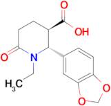 (2R,3R)-2-(Benzo[d][1,3]dioxol-5-yl)-1-ethyl-6-oxopiperidine-3-carboxylic acid