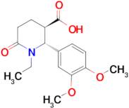 (2R,3R)-2-(3,4-Dimethoxyphenyl)-1-ethyl-6-oxopiperidine-3-carboxylic acid