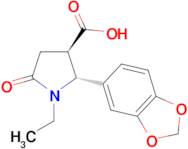 (2R,3R)-2-(Benzo[d][1,3]dioxol-5-yl)-1-ethyl-5-oxopyrrolidine-3-carboxylic acid